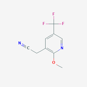 B1409276 2-Methoxy-5-(trifluoromethyl)pyridine-3-acetonitrile CAS No. 1227581-31-8