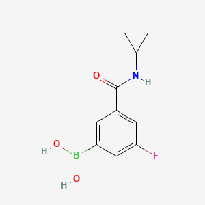 molecular formula C10H11BFNO3 B1409280 3-(环丙基甲酰氨基)-5-氟苯基硼酸 CAS No. 1704074-07-6