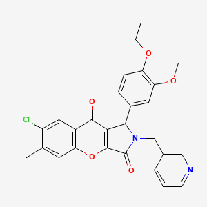 7-Chloro-1-(4-ethoxy-3-methoxyphenyl)-6-methyl-2-(pyridin-3-ylmethyl)-1,2-dihydrochromeno[2,3-c]pyrrole-3,9-dione