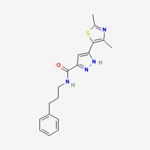 3-(2,4-dimethylthiazol-5-yl)-N-(3-phenylpropyl)-1H-pyrazole-5-carboxamide