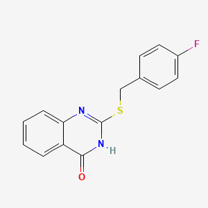 molecular formula C15H11FN2OS B14092862 2-[(4-Fluorobenzyl)sulfanyl]quinazolin-4-ol 