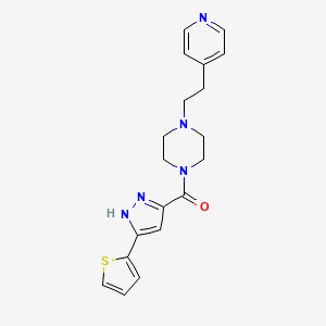 {4-[2-(pyridin-4-yl)ethyl]piperazin-1-yl}[5-(thiophen-2-yl)-1H-pyrazol-3-yl]methanone