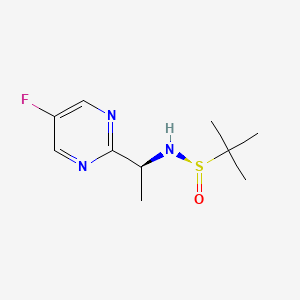 (R)-N-((S)-1-(5-fluoropyrimidin-2-yl)ethyl)-2-methylpropane-2-sulfinamide