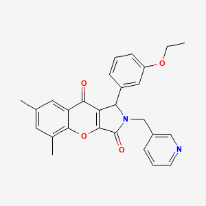 1-(3-Ethoxyphenyl)-5,7-dimethyl-2-(pyridin-3-ylmethyl)-1,2-dihydrochromeno[2,3-c]pyrrole-3,9-dione