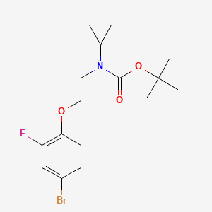 molecular formula C16H21BrFNO3 B1409291 叔丁基（2-(4-溴-2-氟苯氧基)乙基)(环丙基)氨基甲酸酯 CAS No. 1704081-73-1