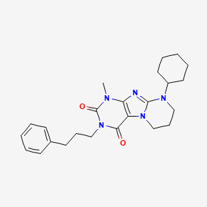 9-cyclohexyl-1-methyl-3-(3-phenylpropyl)-6,7,8,9-tetrahydropyrimido[2,1-f]purine-2,4(1H,3H)-dione