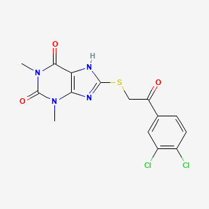 8-{[2-(3,4-dichlorophenyl)-2-oxoethyl]sulfanyl}-1,3-dimethyl-3,7-dihydro-1H-purine-2,6-dione