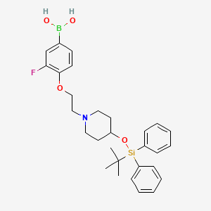 B1409301 (4-(2-(4-((Tert-butyldiphenylsilyl)oxy)piperidin-1-yl)ethoxy)-3-fluorophenyl)boronic acid CAS No. 1704082-87-0