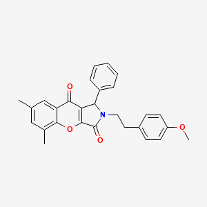 2-[2-(4-Methoxyphenyl)ethyl]-5,7-dimethyl-1-phenyl-1,2-dihydrochromeno[2,3-c]pyrrole-3,9-dione