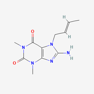 8-amino-7-[(2E)-but-2-en-1-yl]-1,3-dimethyl-3,7-dihydro-1H-purine-2,6-dione