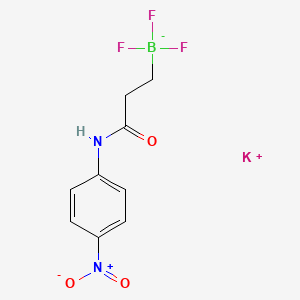 B1409308 Potassium trifluoro(3-((4-nitrophenyl)amino)-3-oxopropyl)borate CAS No. 1705578-36-4