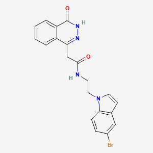 N-[2-(5-bromo-1H-indol-1-yl)ethyl]-2-(4-hydroxyphthalazin-1-yl)acetamide