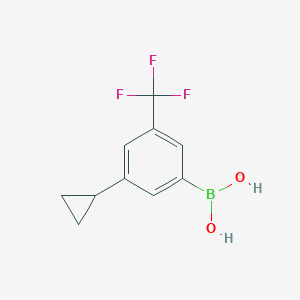 molecular formula C10H10BF3O2 B14093118 (3-Cyclopropyl-5-(trifluoromethyl)phenyl)boronic acid 