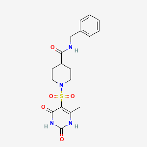 N-benzyl-1-[(2,4-dihydroxy-6-methylpyrimidin-5-yl)sulfonyl]piperidine-4-carboxamide