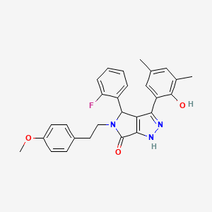 4-(2-fluorophenyl)-3-(2-hydroxy-3,5-dimethylphenyl)-5-[2-(4-methoxyphenyl)ethyl]-4,5-dihydropyrrolo[3,4-c]pyrazol-6(2H)-one