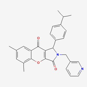 5,7-Dimethyl-1-[4-(propan-2-yl)phenyl]-2-(pyridin-3-ylmethyl)-1,2-dihydrochromeno[2,3-c]pyrrole-3,9-dione