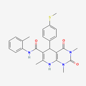 1,3,7-trimethyl-N-(2-methylphenyl)-5-[4-(methylsulfanyl)phenyl]-2,4-dioxo-1,2,3,4,5,8-hexahydropyrido[2,3-d]pyrimidine-6-carboxamide