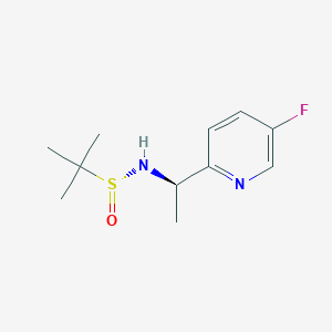 molecular formula C11H17FN2OS B1409337 (R)-N-[(1R)-1-(5-氟吡啶-2-基)乙基]-2-甲基丙烷-2-亚磺酰胺 CAS No. 1149752-51-1
