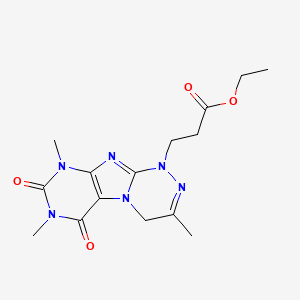 ethyl 3-(3,7,9-trimethyl-6,8-dioxo-6,7,8,9-tetrahydro[1,2,4]triazino[3,4-f]purin-1(4H)-yl)propanoate