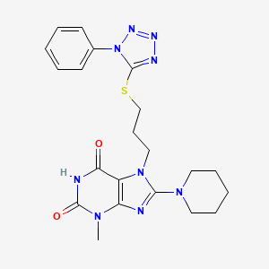 3-Methyl-7-[3-(1-phenyl-1H-tetrazol-5-ylsulfanyl)-propyl]-8-piperidin-1-yl-3,7-dihydro-purine-2,6-dione