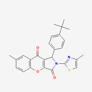 1-(4-Tert-butylphenyl)-7-methyl-2-(4-methyl-1,3-thiazol-2-yl)-1,2-dihydrochromeno[2,3-c]pyrrole-3,9-dione