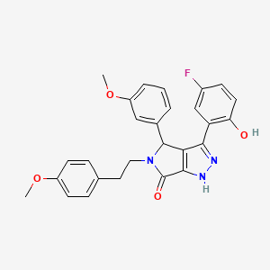 3-(5-fluoro-2-hydroxyphenyl)-4-(3-methoxyphenyl)-5-[2-(4-methoxyphenyl)ethyl]-4,5-dihydropyrrolo[3,4-c]pyrazol-6(2H)-one