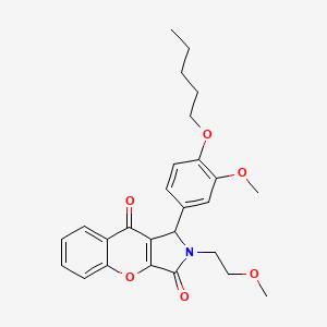 2-(2-Methoxyethyl)-1-[3-methoxy-4-(pentyloxy)phenyl]-1,2-dihydrochromeno[2,3-c]pyrrole-3,9-dione