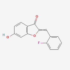 2-[(2-Fluorophenyl)methylidene]-6-hydroxy-1-benzofuran-3-one