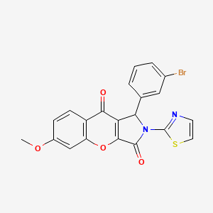 1-(3-Bromophenyl)-6-methoxy-2-(1,3-thiazol-2-yl)-1,2-dihydrochromeno[2,3-c]pyrrole-3,9-dione