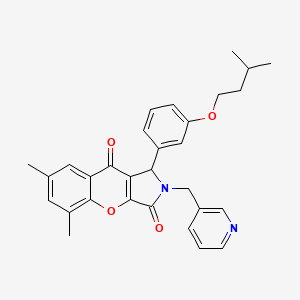 5,7-Dimethyl-1-[3-(3-methylbutoxy)phenyl]-2-(pyridin-3-ylmethyl)-1,2-dihydrochromeno[2,3-c]pyrrole-3,9-dione