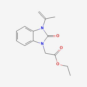 Ethyl 2-[2-oxo-3-(prop-1-en-2-yl)-1,3-benzodiazol-1-yl]acetate