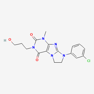 8-(3-chlorophenyl)-3-(3-hydroxypropyl)-1-methyl-7,8-dihydro-1H-imidazo[2,1-f]purine-2,4(3H,6H)-dione