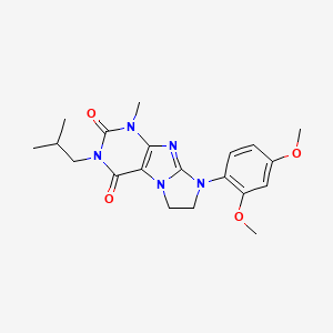 molecular formula C20H25N5O4 B14093502 8-(2,4-dimethoxyphenyl)-1-methyl-3-(2-methylpropyl)-7,8-dihydro-1H-imidazo[2,1-f]purine-2,4(3H,6H)-dione 