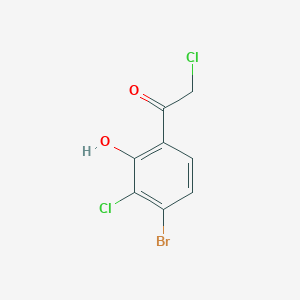 molecular formula C8H5BrCl2O2 B1409351 1-(4-溴-3-氯-2-羟基苯基)-2-氯乙酮 CAS No. 1706436-37-4