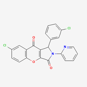 7-Chloro-1-(3-chlorophenyl)-2-(pyridin-2-yl)-1,2-dihydrochromeno[2,3-c]pyrrole-3,9-dione