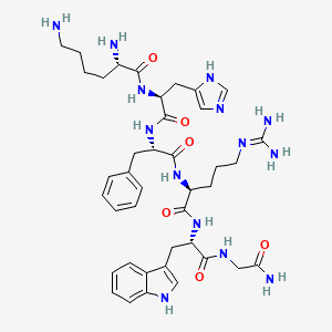 Glycinamide, L-lysyl-L-histidyl-L-phenylalanyl-L-arginyl-L-tryptophyl-(9CI)