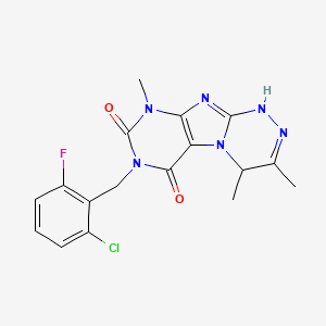 7-(2-chloro-6-fluorobenzyl)-3,4,9-trimethyl-1,4-dihydro[1,2,4]triazino[3,4-f]purine-6,8(7H,9H)-dione