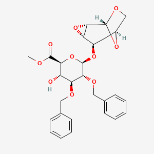 methyl (2S,3S,4S,5R,6R)-3-hydroxy-4,5-bis(phenylmethoxy)-6-[[(1R,2S,4S,5R,6R)-3,8,9-trioxatricyclo[4.2.1.02,4]nonan-5-yl]oxy]oxane-2-carboxylate