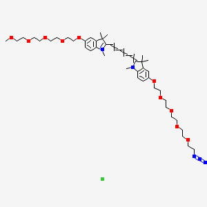 2-[5-[5-[2-[2-[2-[2-(2-Azidoethoxy)ethoxy]ethoxy]ethoxy]ethoxy]-1,3,3-trimethylindol-2-ylidene]penta-1,3-dienyl]-5-[2-[2-[2-(2-methoxyethoxy)ethoxy]ethoxy]ethoxy]-1,3,3-trimethylindol-1-ium;chloride