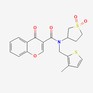 N-(1,1-dioxidotetrahydrothiophen-3-yl)-N-[(3-methylthiophen-2-yl)methyl]-4-oxo-4H-chromene-3-carboxamide