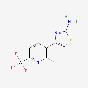 molecular formula C10H8F3N3S B1409374 4-[2-Methyl-6-(trifluoromethyl)pyridin-3-yl]-1,3-thiazol-2-amine CAS No. 1858241-52-7