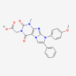 [8-(4-methoxyphenyl)-1-methyl-2,4-dioxo-7-phenyl-1,2,4,8-tetrahydro-3H-imidazo[2,1-f]purin-3-yl]acetic acid