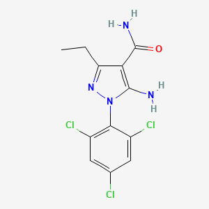 5-Amino-3-ethyl-1-(2,4,6-trichlorophenyl)pyrazole-4-carboxamide