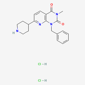 1-Benzyl-3-methyl-7-(piperidin-4-yl)-1H,2H,3H,4H-pyrido[2,3-d]pyrimidine-2,4-dione diHCl