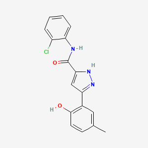 N-(2-chlorophenyl)-5-(2-hydroxy-5-methylphenyl)-1H-pyrazole-3-carboxamide