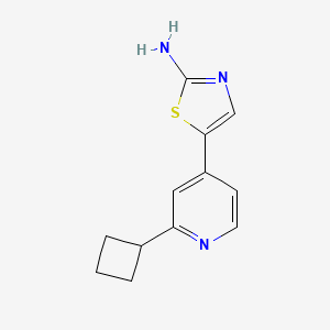 molecular formula C12H13N3S B1409382 5-(2-Cyclobutylpyridin-4-yl)thiazol-2-amine CAS No. 1395492-91-7