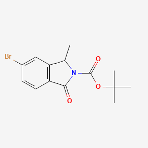 molecular formula C14H16BrNO3 B14093895 tert-butyl 5-bromo-3-methyl-1-oxo-3H-isoindole-2-carboxylate 