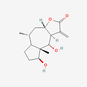 (3aS,5R,8S,8aS,9S,9aS)-8,9-dihydroxy-5,8a-dimethyl-1-methylidene-4,5,5a,6,7,8,9,9a-octahydro-3aH-azuleno[6,5-b]furan-2-one