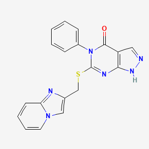 6-(imidazo[1,2-a]pyridin-2-ylmethylsulfanyl)-5-phenyl-1H-pyrazolo[3,4-d]pyrimidin-4-one