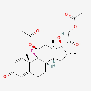 [2-[(8R,9S,10S,11S,13R,14R,16R,17R)-11-acetyloxy-9-fluoro-17-hydroxy-10,13,16-trimethyl-3-oxo-6,7,8,11,12,14,15,16-octahydrocyclopenta[a]phenanthren-17-yl]-2-oxoethyl] acetate